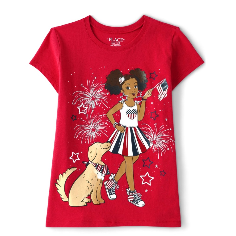 Children’s Place NWT! Girls Americana Girl Graphic Tee - Ruby
